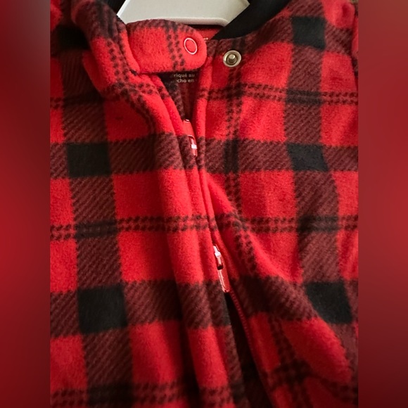 NWT Carter’s Baby Holiday Bear Zip-Up Fleece Sleep and Play Pajamas - Picture 8 of 16